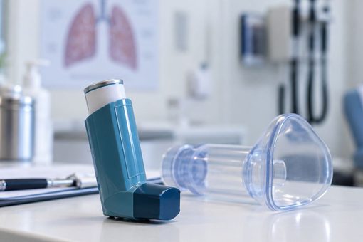 Un ARN inhalado logra silenciar una proteína inflamatoria del pulmón en el primer ensayo de este tratamiento en humanos 1 Inhalador y espaciador en consulta medica